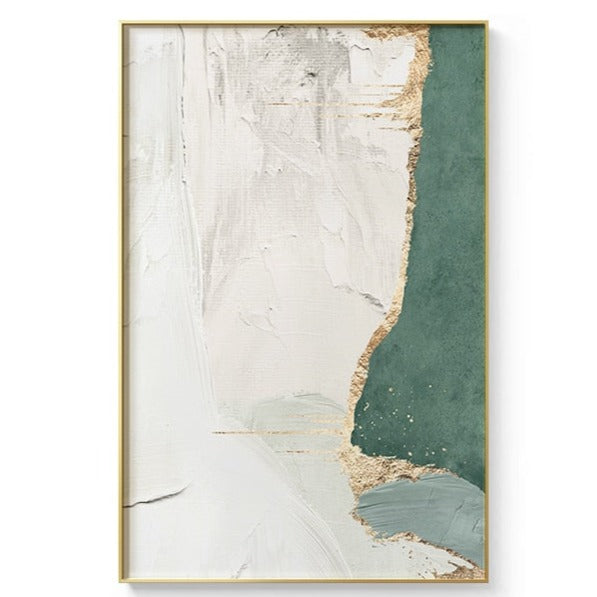 CORX Designs - Green White Gold Marble Canvas Art - Review