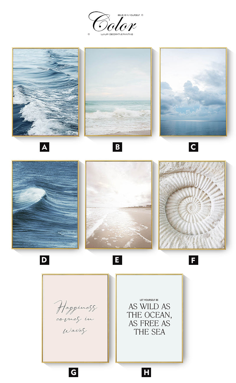 CORX Designs - Blue Ocean Sea Wave Landscape Canvas Art - Review
