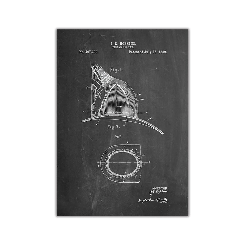 CORX Designs - Hydrant Axe Fireman's Hat Canvas Art - Review