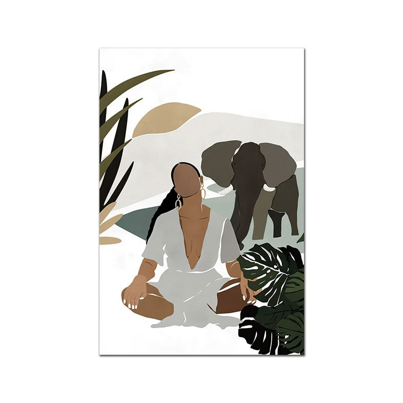 CORX Designs - Woman Meditation Bubble Bath Shower Canvas Art - Review