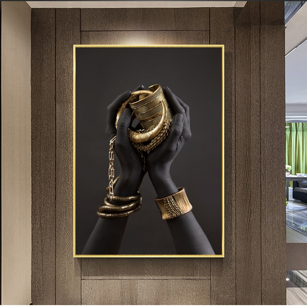 CORX Designs - Black Woman Hand With Gold Jewelry Canvas Art - Review