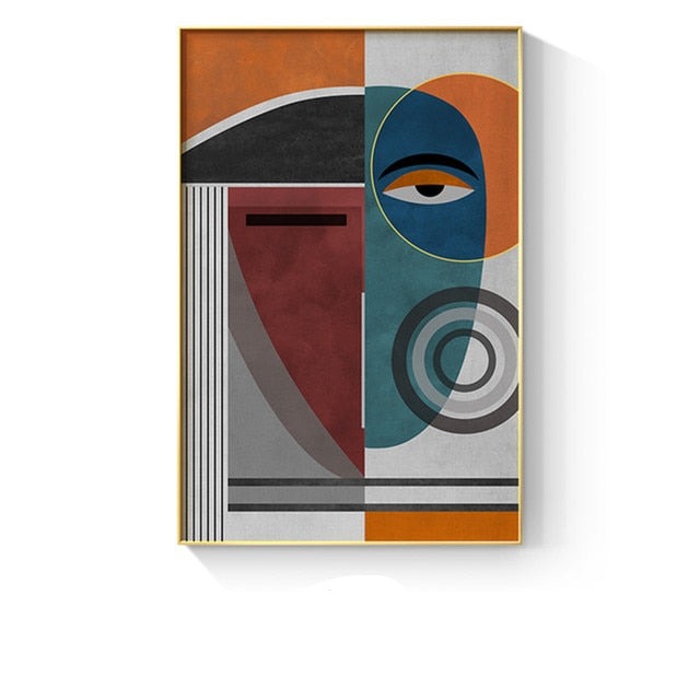 CORX Designs - Abstract Geometric Figure Face Canvas Art - Review