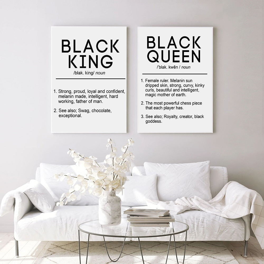 CORX Designs - Black King and Queen Definition Quotes Canvas Art - Review