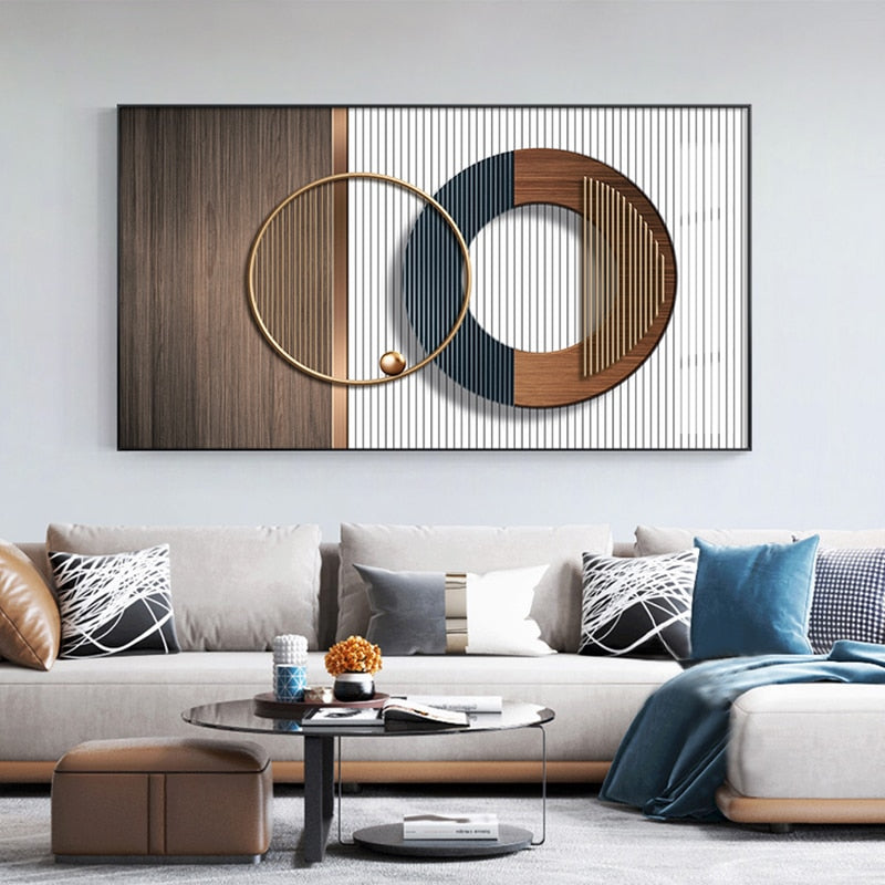 CORX Designs - Abstract Geometric Luxury Gold Canvas Art - Review