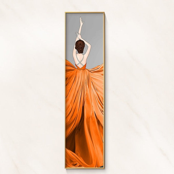 CORX Designs - Orange Dress Fashion Woman Canvas Art - Review
