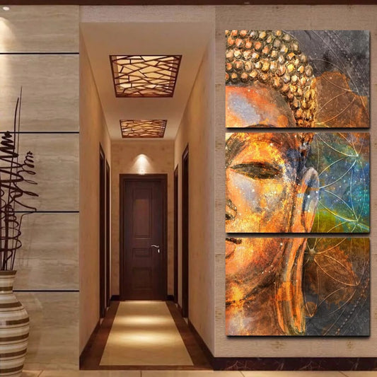 CORX Designs - Golden Buddha Statue Painting Modular Canvas Art - Review