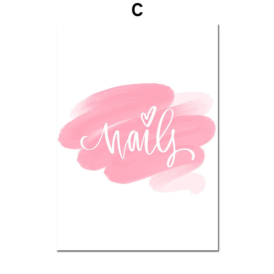 CORX Designs - Nail Polish Pink Love Heart Eyelash Canvas Art - Review