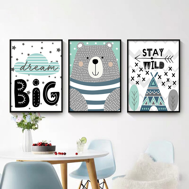 CORX Designs - Big Dream Quotes Bear Nursery Wall Art Canvas - Review