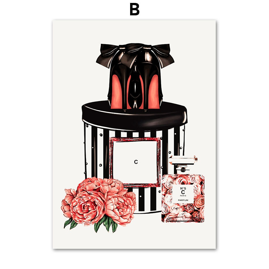 CORX Designs - Fashion Book Cat Dog Perfume Flowers Wall Art Canvas - Review