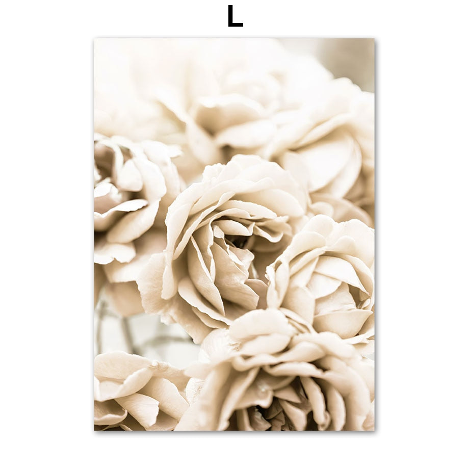 CORX Designs - Beige Floral Rose Dahlia Palm Leaf Book Canvas Art - Review