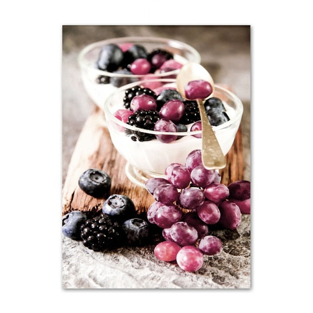 CORX Designs - Chocolate Coated Doughnut Coffee Fruit Yoghurt Canvas Art - Review