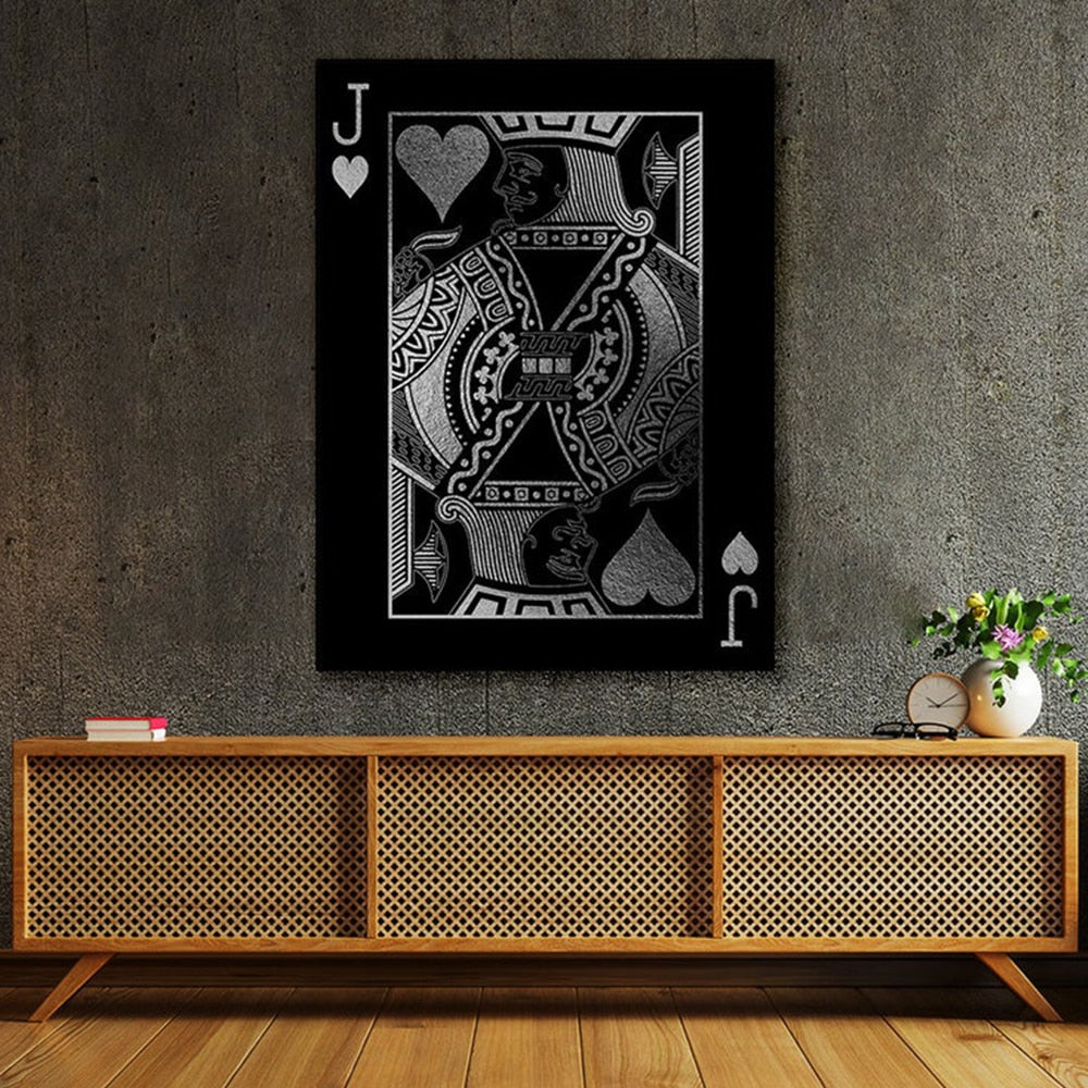 CORX Designs - Silver Poker Card Canvas Art - Review