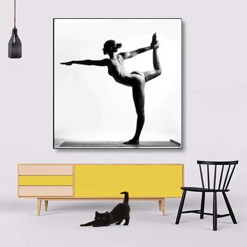 CORX Designs - Black and White Yoga Pose Canvas Art - Review
