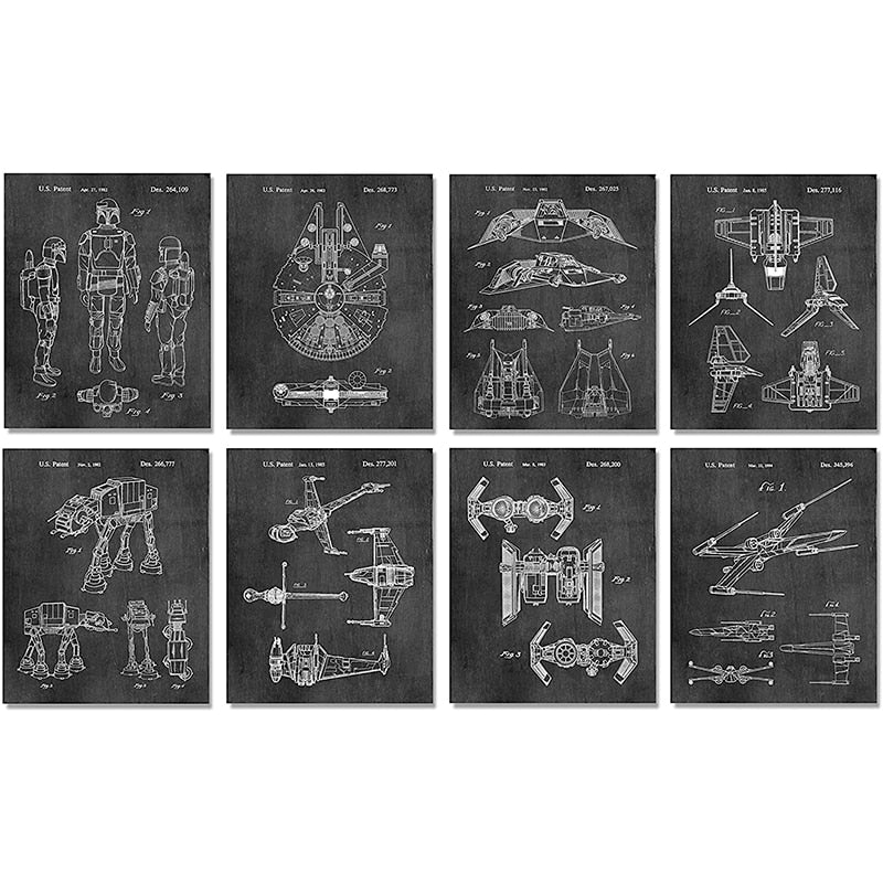 CORX Designs - Star Wars Spaceship Blueprint Canvas Art - Review