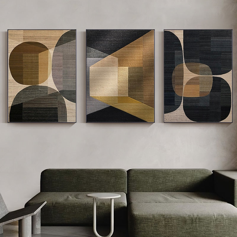 CORX Designs - Abstract Brown Geometric Color Combination Canvas Art - Review