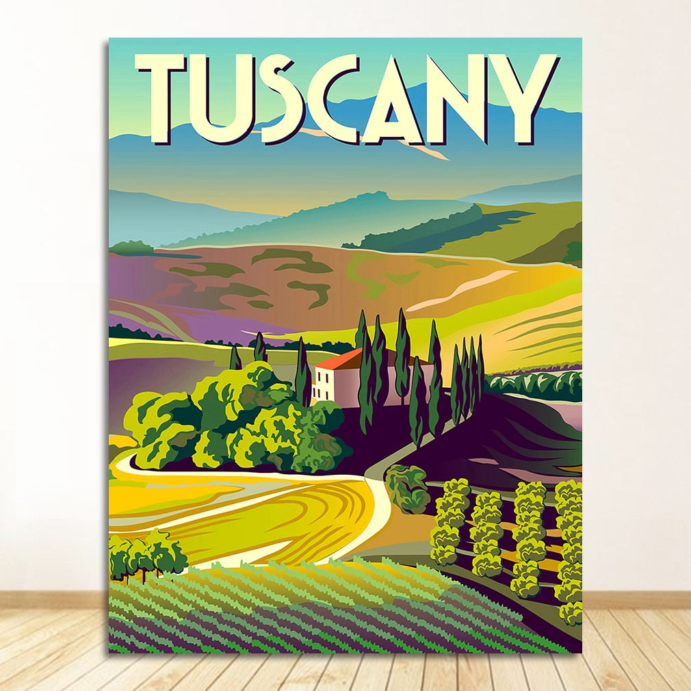 CORX Designs - Italy Rome Capri Tuscany Retro Canvas Art - Review