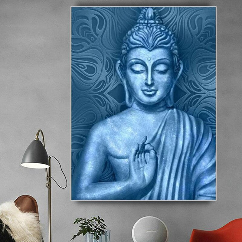 CORX Designs - Blue Buddha Statue Canvas Art - Review