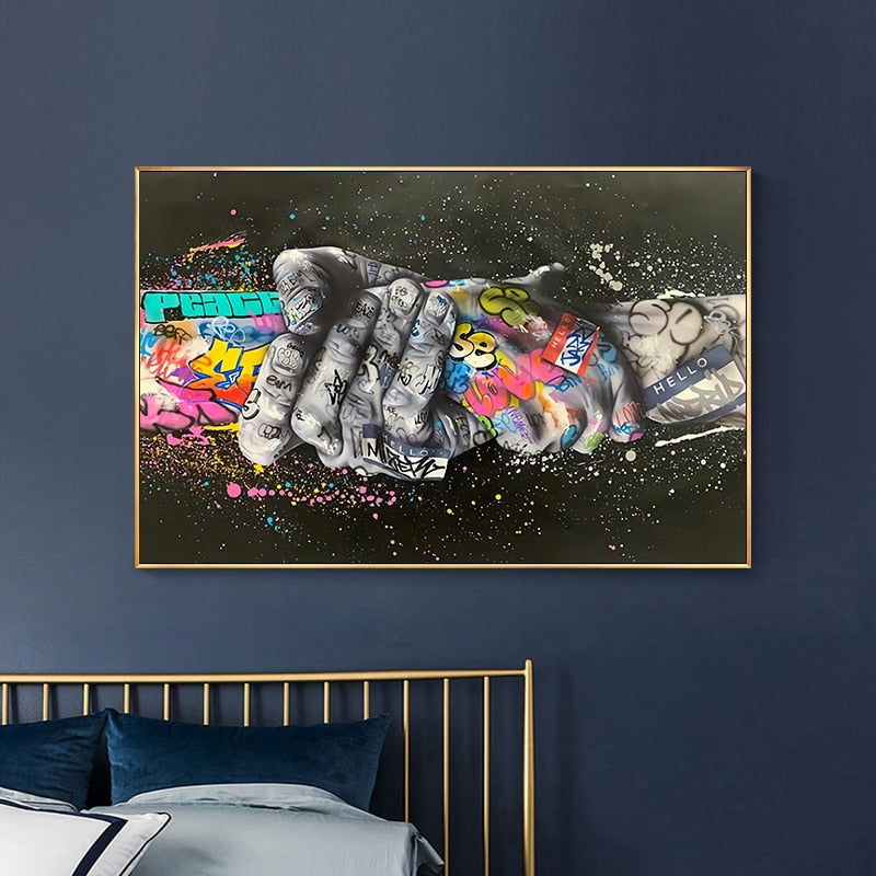 CORX Designs - Hands Hold Tight Street Graffiti Art Canvas - Review