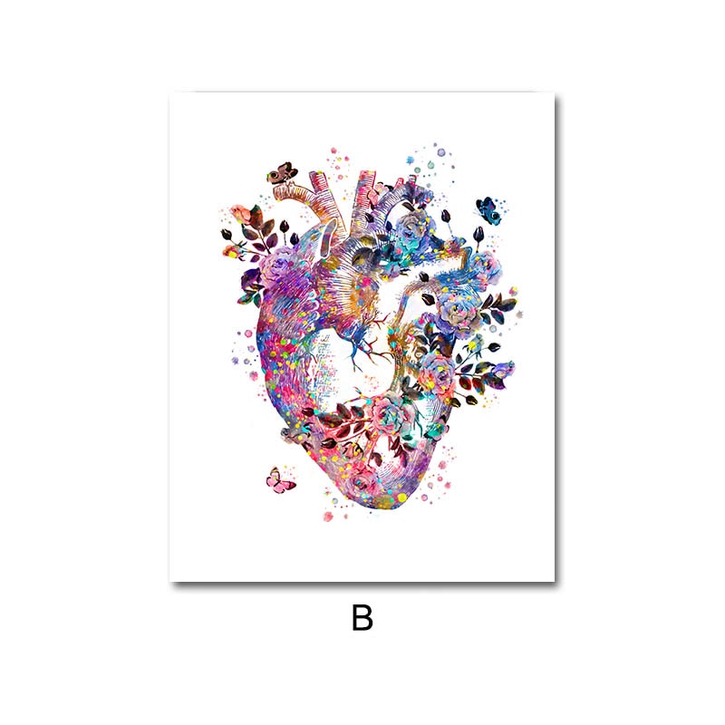CORX Designs - Colorful Flower Human Body Anatomy Canvas Art - Review