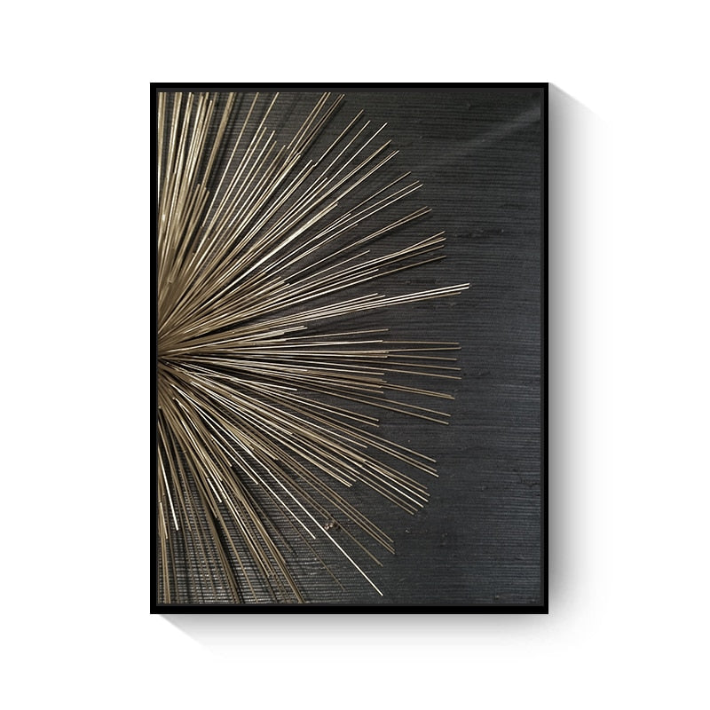 CORX Designs - Retro Black Gold Wood Art Canvas - Review