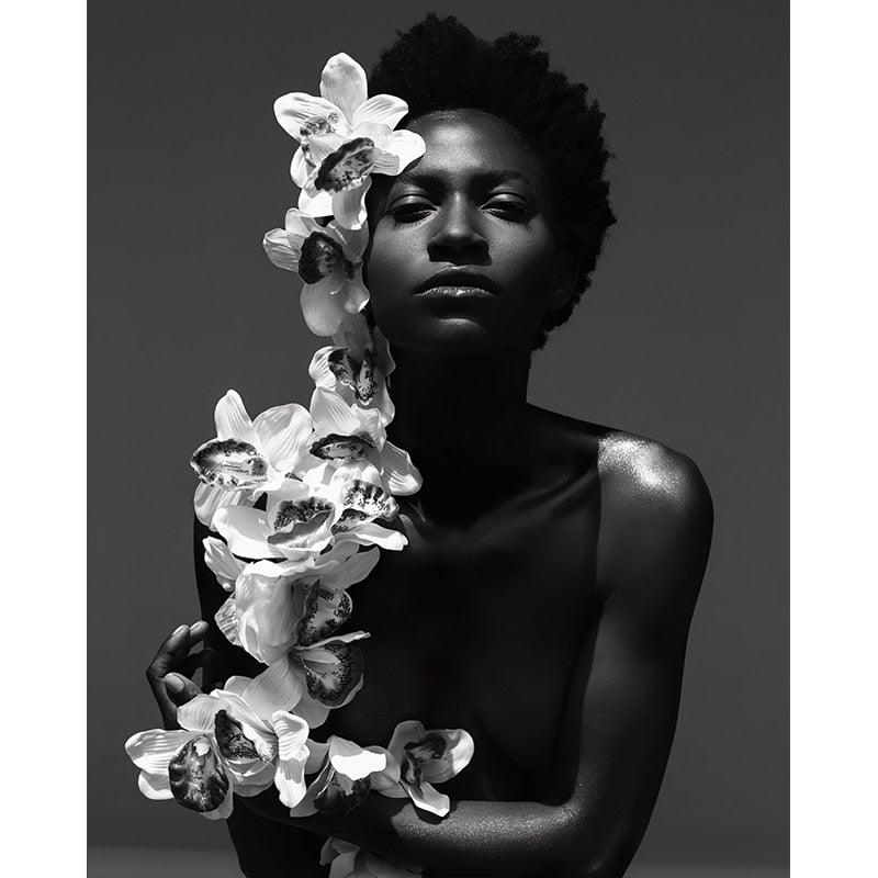 CORX Designs - Black & White African Woman with Flowers Canvas Art - Review