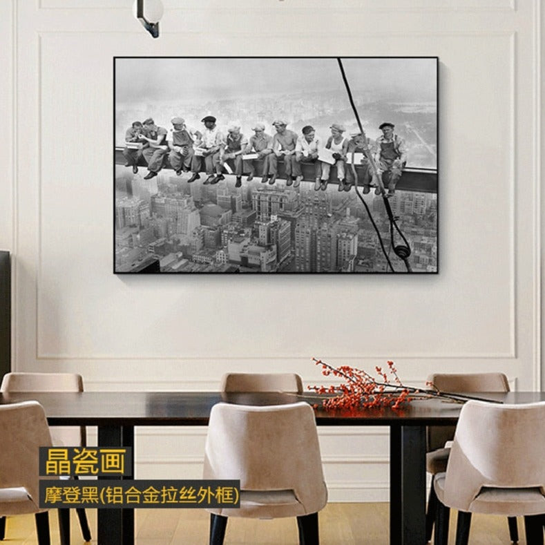 CORX Designs - Black & White Lunch On a Skyscraper Canvas Art - Review
