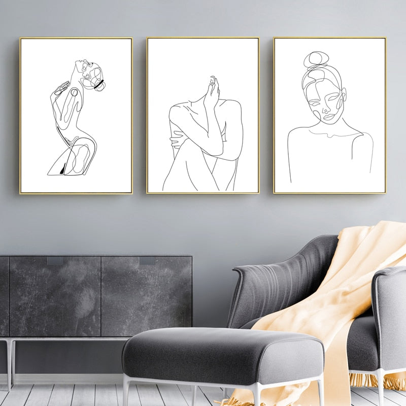 CORX Designs - Hand Flower Line Drawing Canvas Art - Review