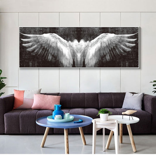 CORX Designs - Black And White Angel Wings Wall Art Canvas - Review