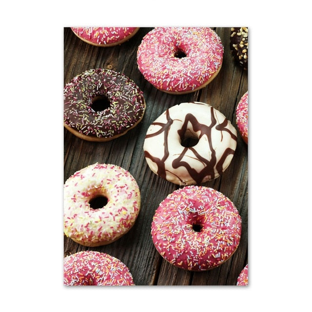 CORX Designs - Chocolate Coated Doughnut Coffee Fruit Yoghurt Canvas Art - Review