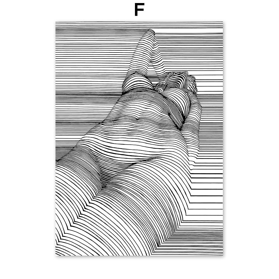 CORX Designs - Black and White Line Sexy Woman Canvas Art - Review