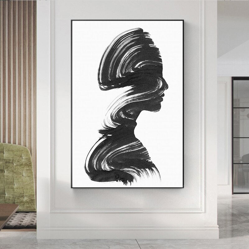 CORX Designs - Abstract Black and White Sexy Woman Sketch Canvas Art - Review