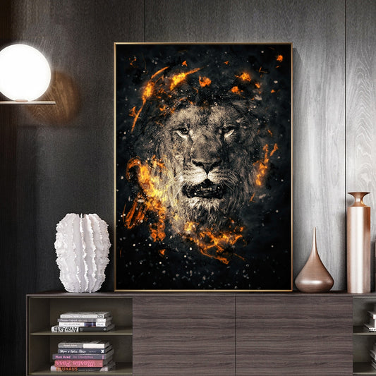 CORX Designs - Lion Head with Fire Canvas Art - Review