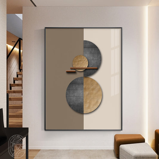 CORX Designs - Abstract Gray Gold Geometric Canvas Art - Review