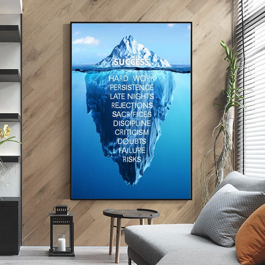 CORX Designs - Iceberg with Inspirational Words Canvas Art - Review