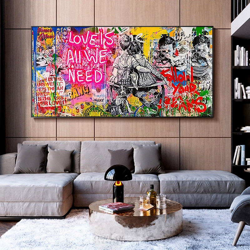 CORX Designs - Love Is All We Need Graffiti Canvas Art - Review