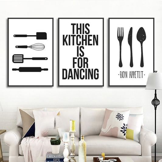 CORX Designs - Black and White Kitchen Utensils Canvas Art - Review