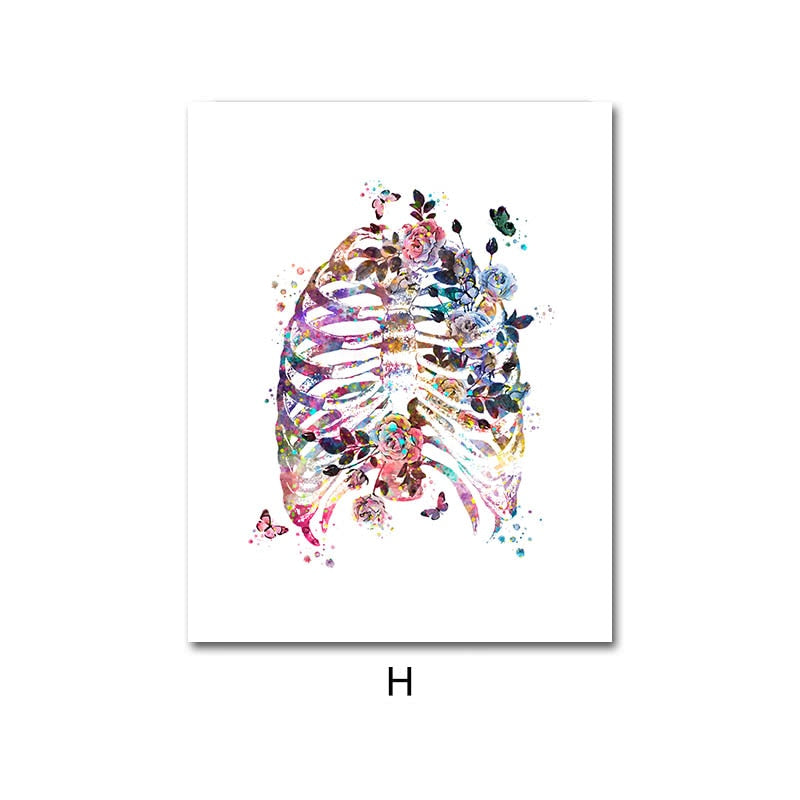 CORX Designs - Colorful Flower Human Body Anatomy Canvas Art - Review