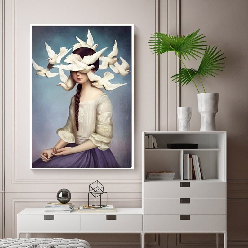 CORX Designs - Girl and Pigeons Canvas Art - Review