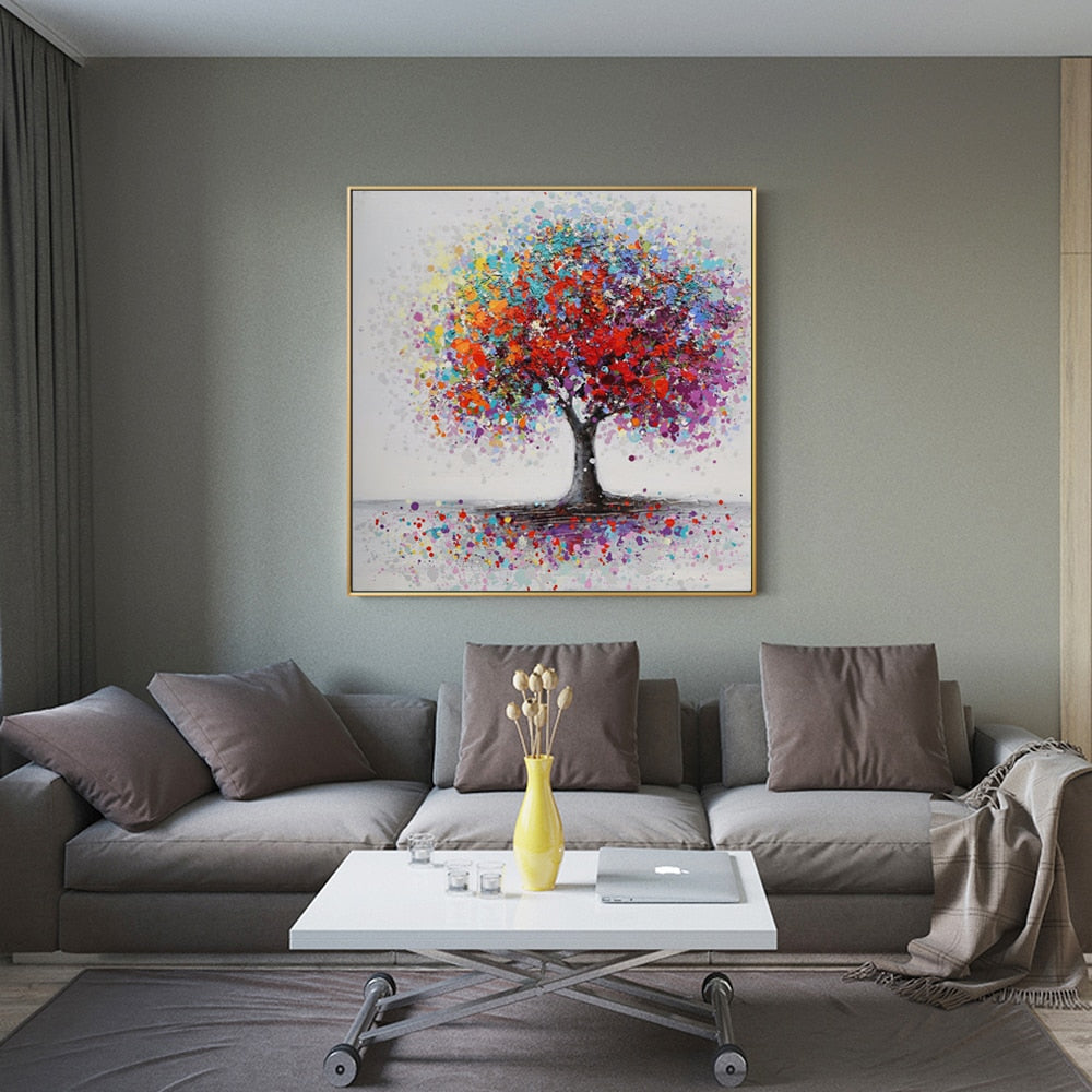 CORX Designs - Abstract Trees Landscape Oil Painting Canvas Art - Review