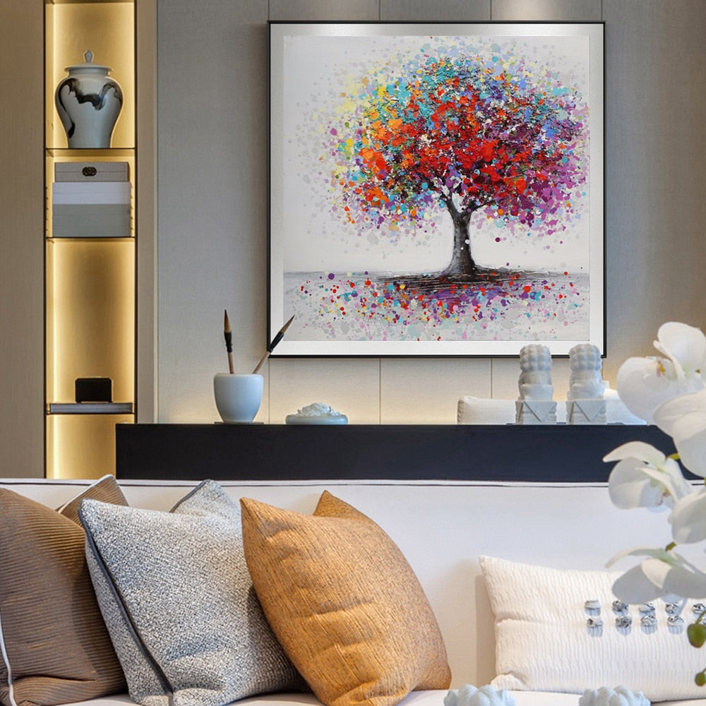 CORX Designs - Abstract Trees Landscape Oil Painting Canvas Art - Review
