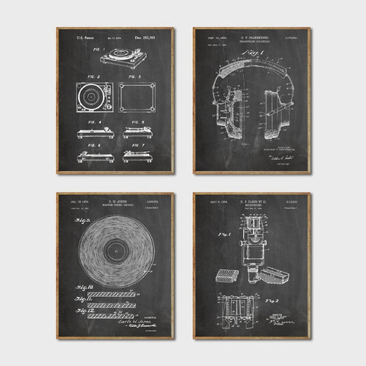 CORX Designs - DJ Equipment Patent Blueprint Canvas Art - Review