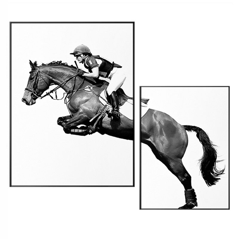 CORX Designs - Knight Horse Black and White Canvas Art - Review