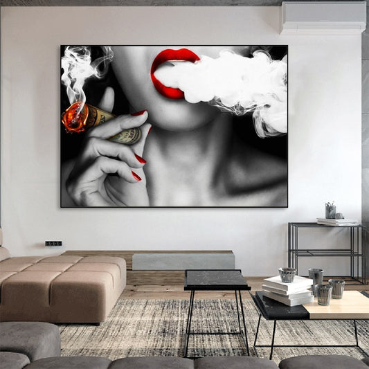 CORX Designs - Sexy Girl Smoking A Cigar Canvas Art - Review