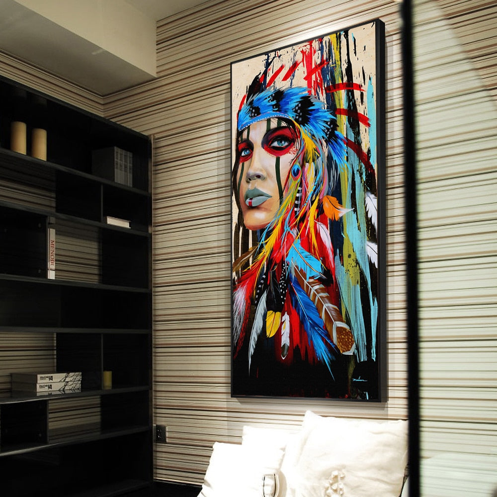 CORX Designs - Pop Art Indian Native American Girl Canvas Art - Review