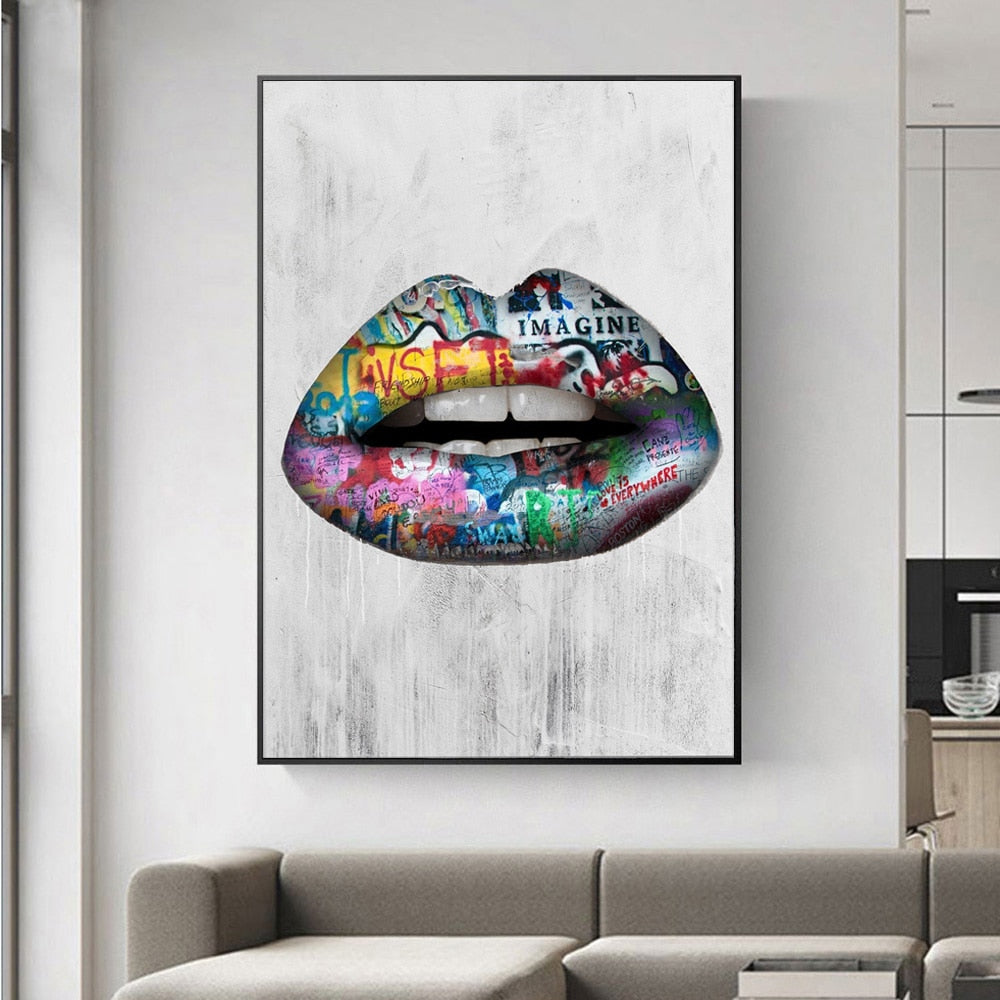 CORX Designs - Abstract Sexy Lips Wall Art Canvas - Review