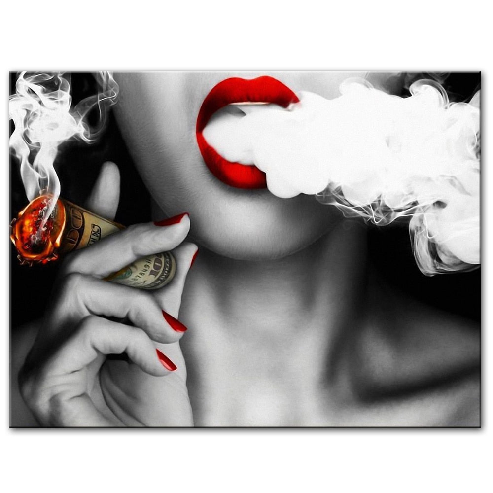 CORX Designs - Sexy Girl Smoking A Cigar Canvas Art - Review