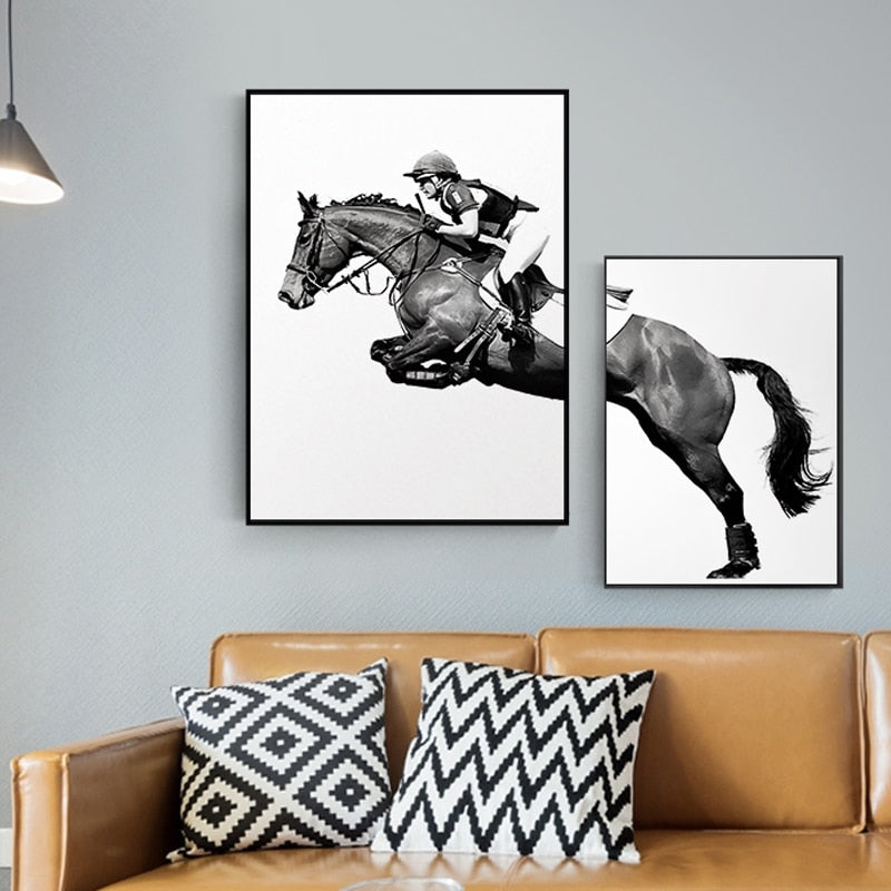 CORX Designs - Knight Horse Black and White Canvas Art - Review