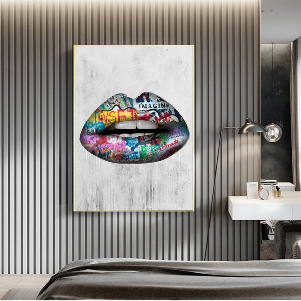 CORX Designs - Abstract Sexy Lips Wall Art Canvas - Review