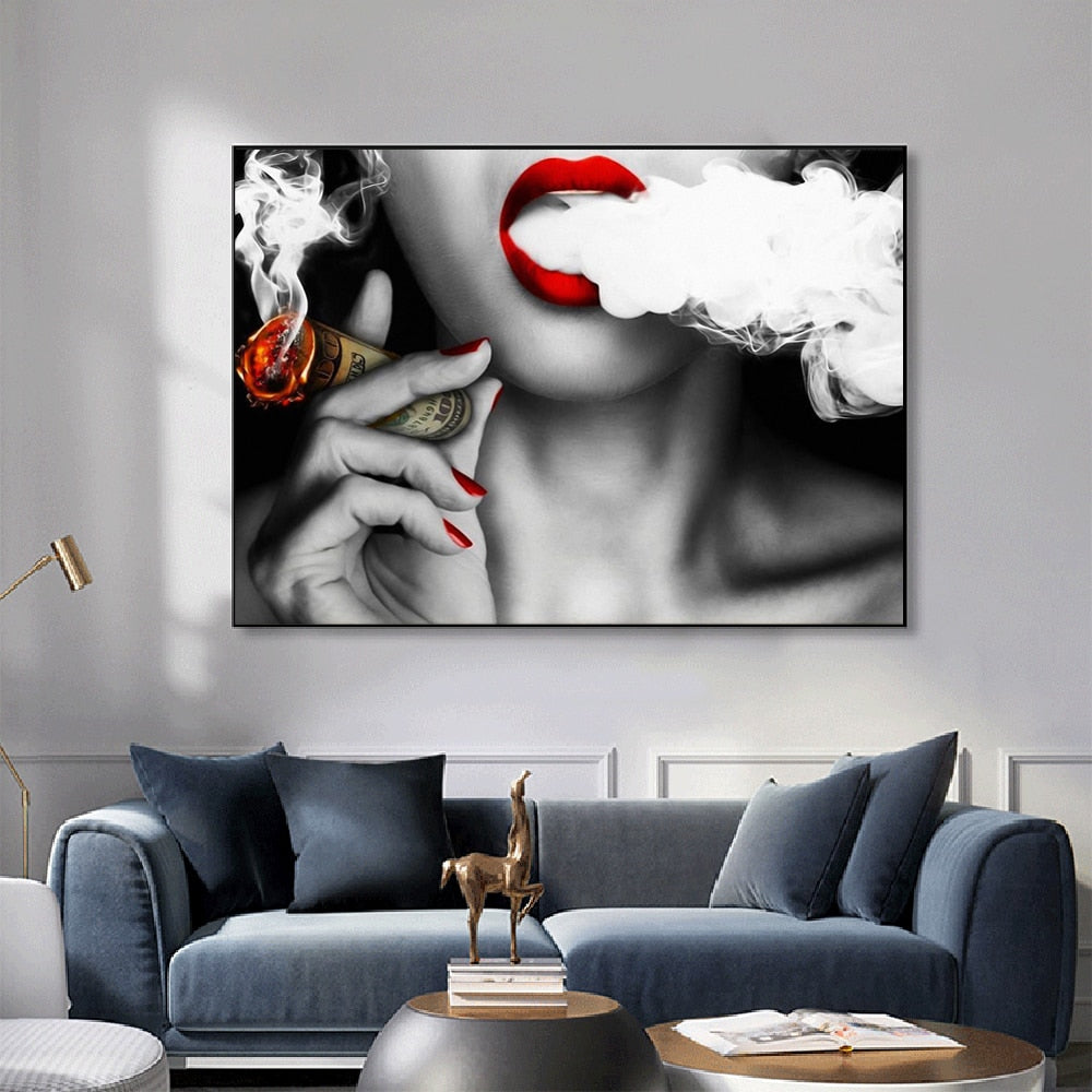 CORX Designs - Sexy Girl Smoking A Cigar Canvas Art - Review
