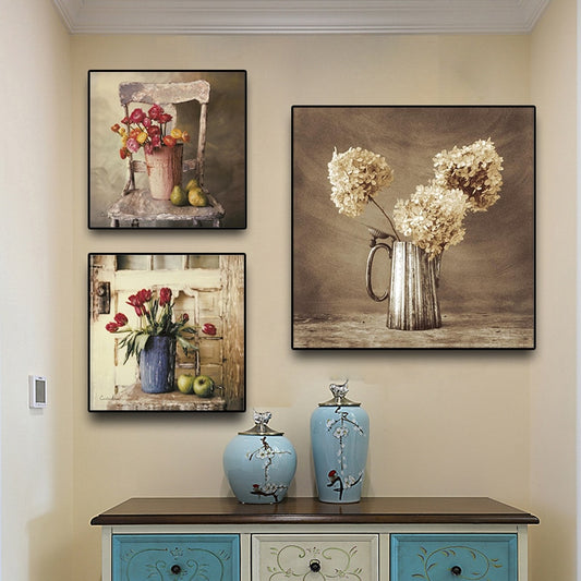 CORX Designs - Vintage Fruit Flower Tulips Oil Painting Canvas Art - Review